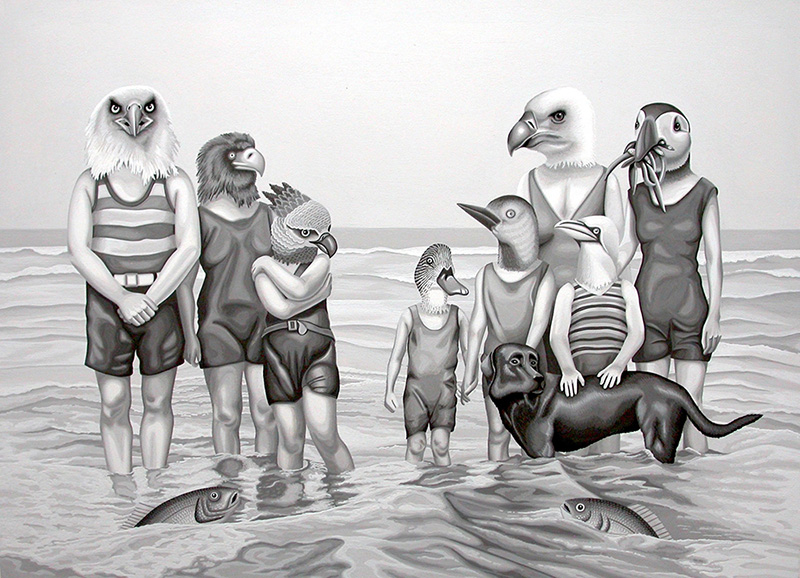 The Birdbrains. 2009, 40 x 56 cm, gouache on paper.