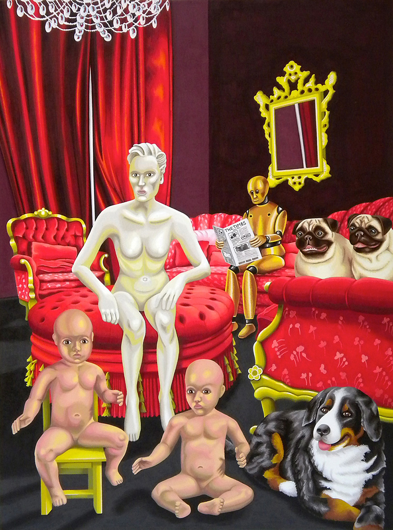 bwb-14 Red Velvet Dummies. 2010, 48 x 36 cm, gouache on paper.