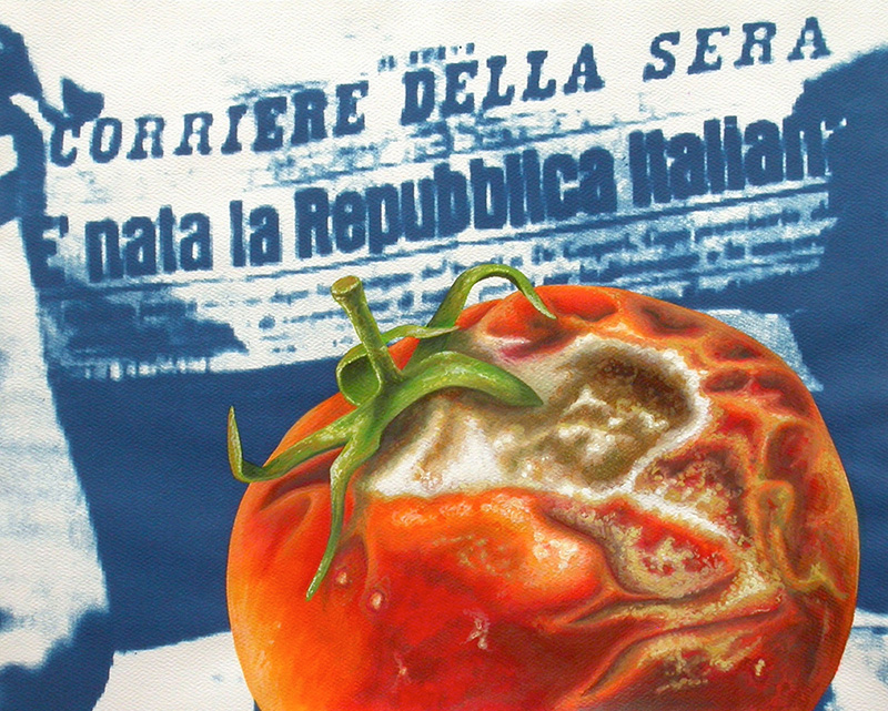 cy-02 Tomato Republic. 2012, 28 x 35 cm, cyanotype print, watercolour and gouache on paper.