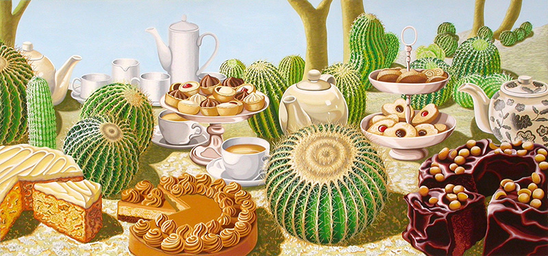 nat-06 Prickly Picnic. 2008, 36 x 67 cm, gouche on paper.