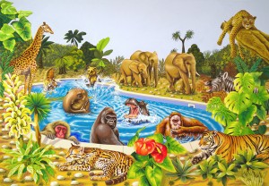 The Fountain of Youth.  2011,  70 x 100 cm,  gouache on paper.  