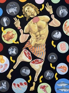 St. Sebastian. 2002, 48 x 36 cm, gouache on paper.  